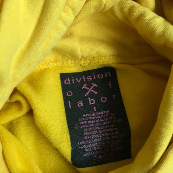 Division of Labor Yellow Patch Hoodie - Picture 5 of 5